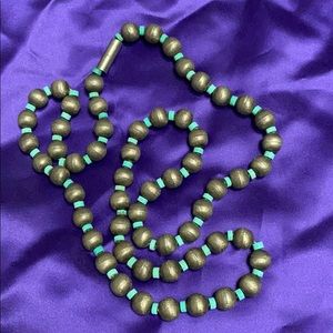 Sterling Bench Pearls with Genuine Turquoise